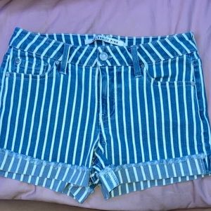 Stripped Jean shorts